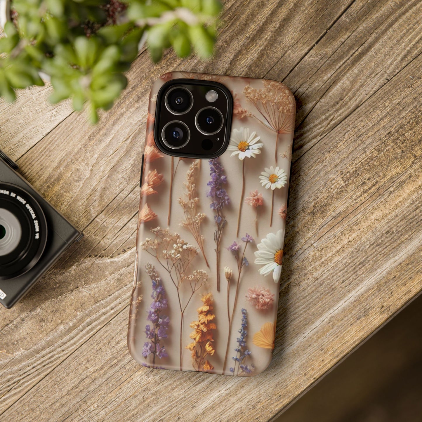 Pressed Flower Garden Phone Case – Vintage Botanical Aesthetic