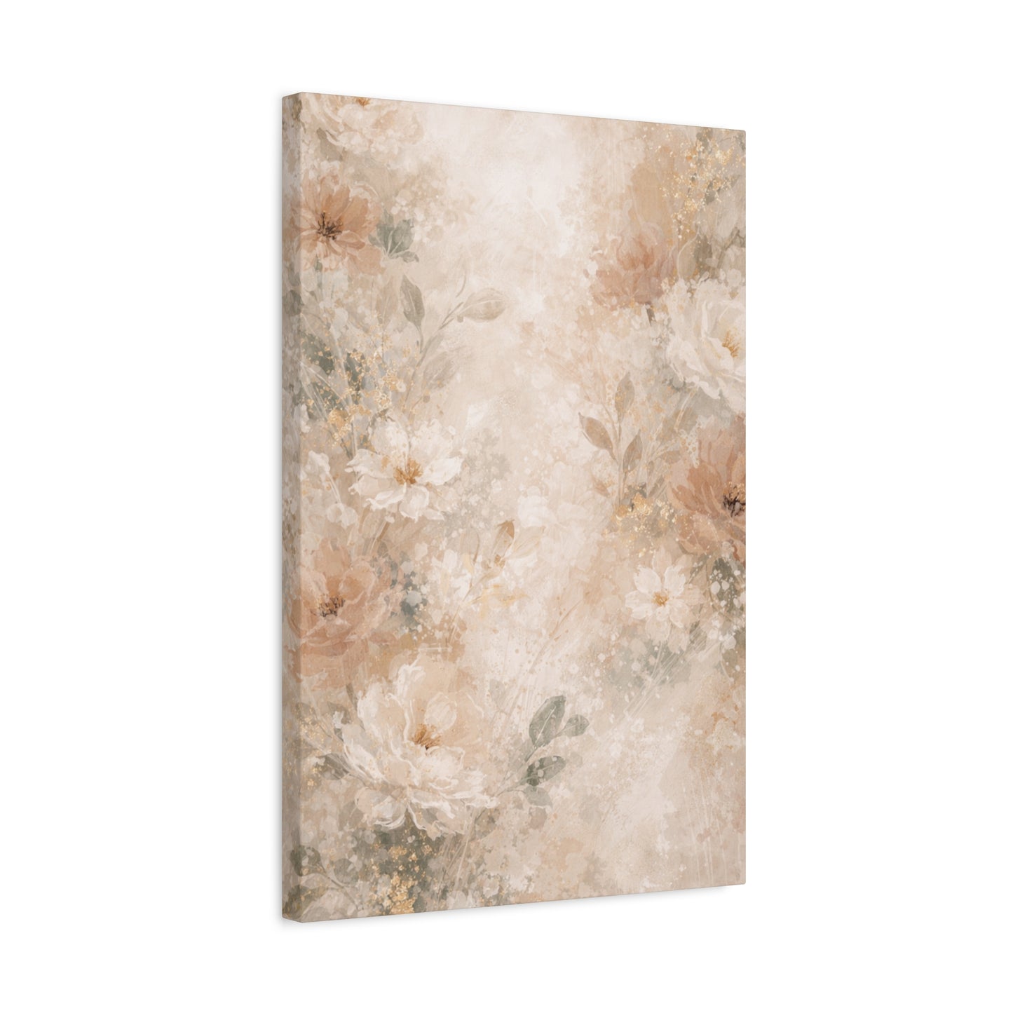 Neutral Vintage Floral Canvas Print — Matte Stretched Wall Art - Paragon Prints
