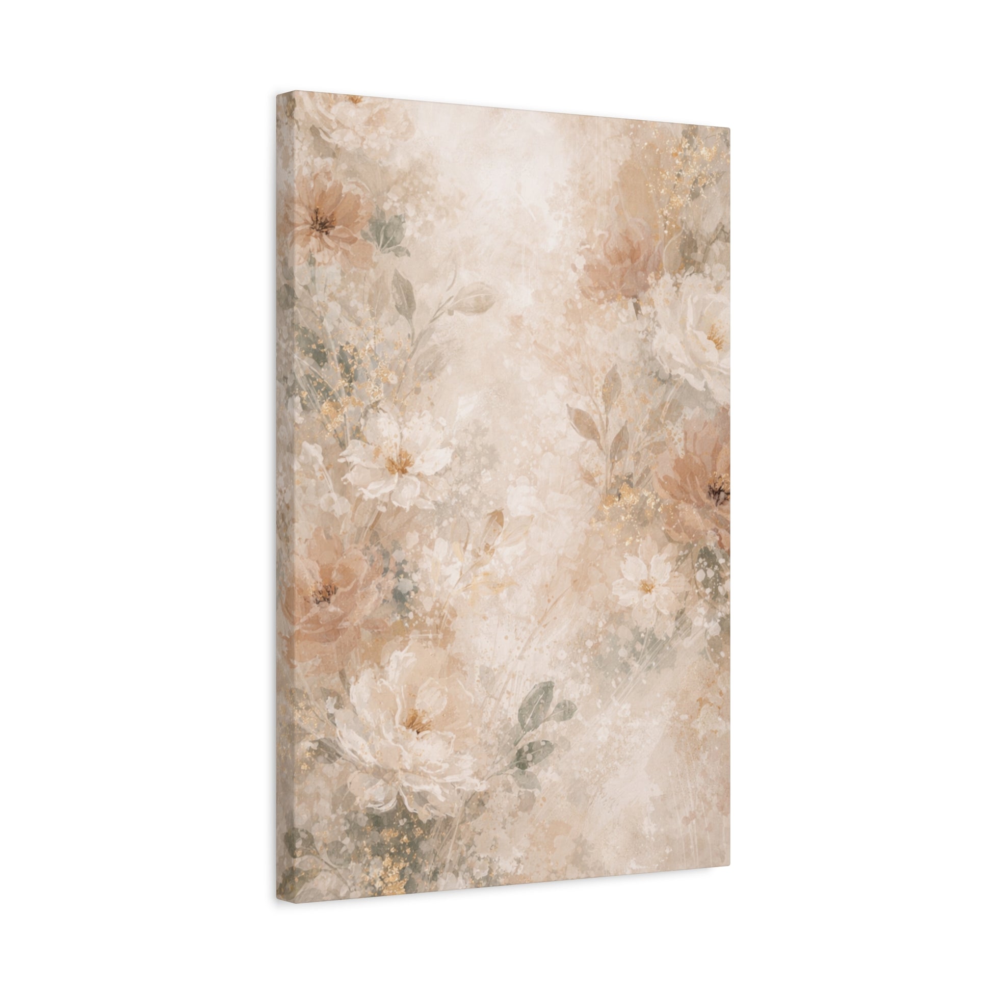 Neutral Vintage Floral Canvas Print — Matte Stretched Wall Art - Paragon Prints