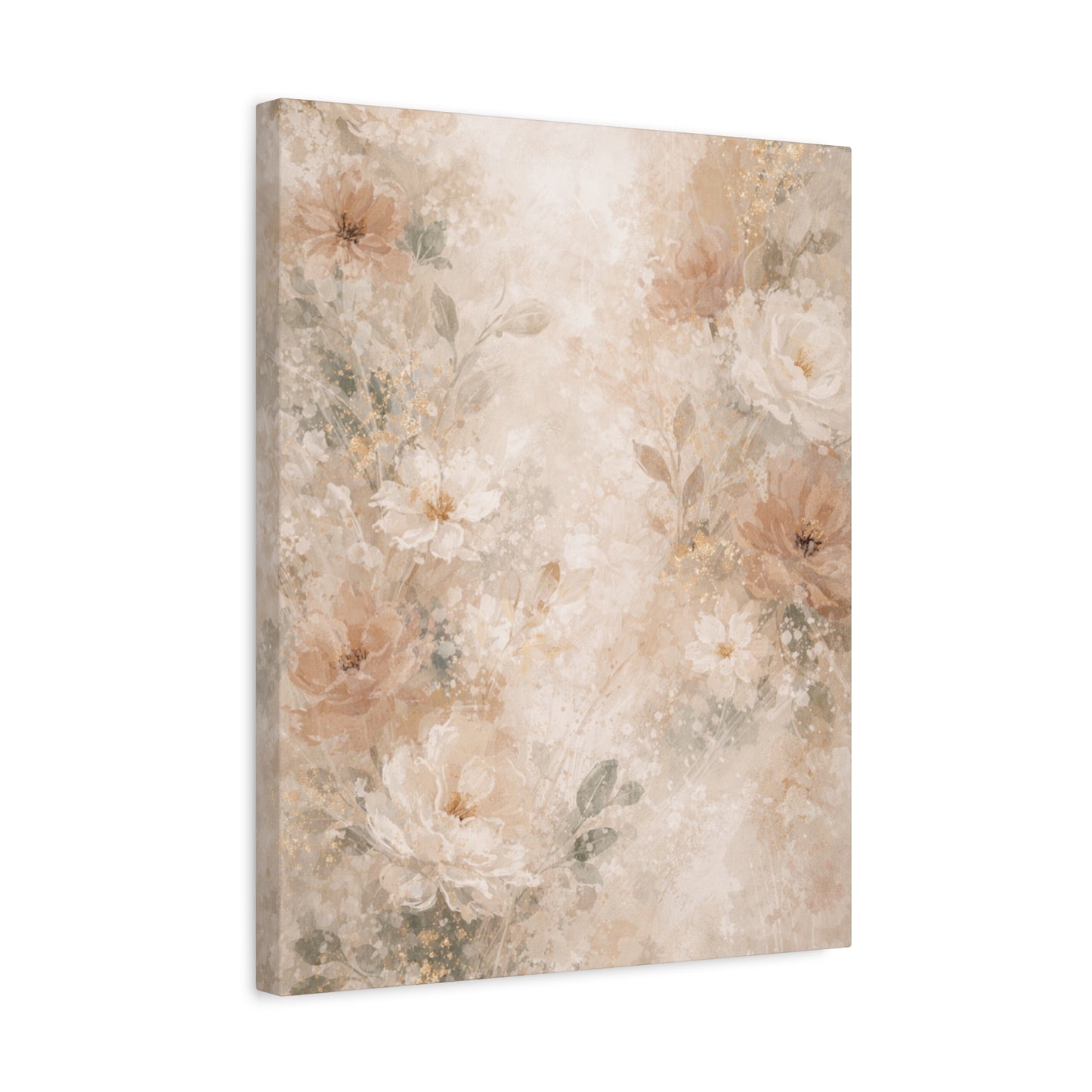 Neutral Vintage Floral Canvas Print — Matte Stretched Wall Art - Paragon Prints
