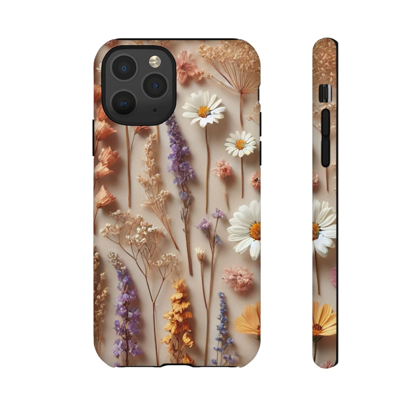 Pressed Flower Garden Phone Case – Vintage Botanical Aesthetic