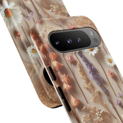 Pressed Flower Garden Phone Case – Vintage Botanical Aesthetic