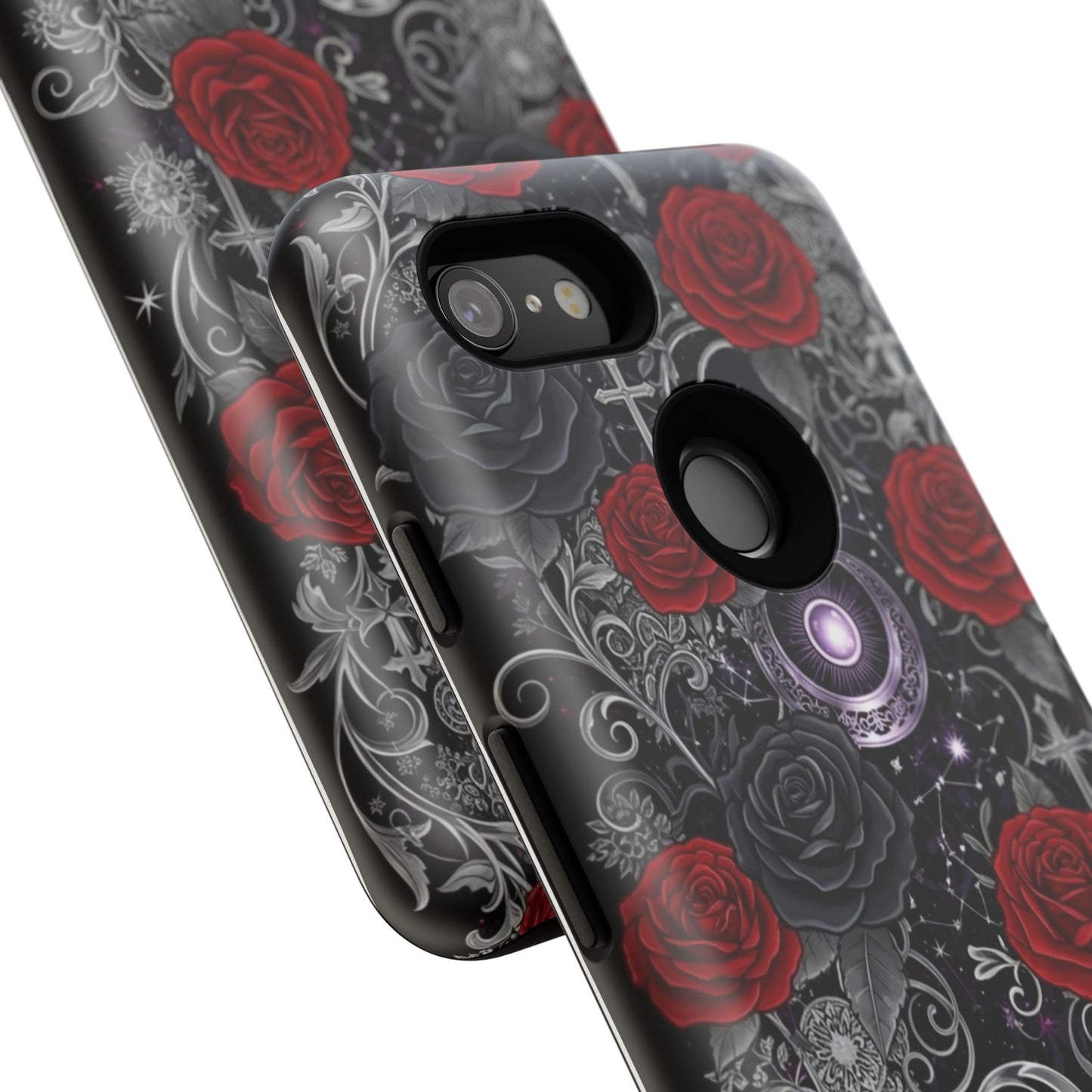 Dark Gothic Red Roses Matte Tough Phone Cases