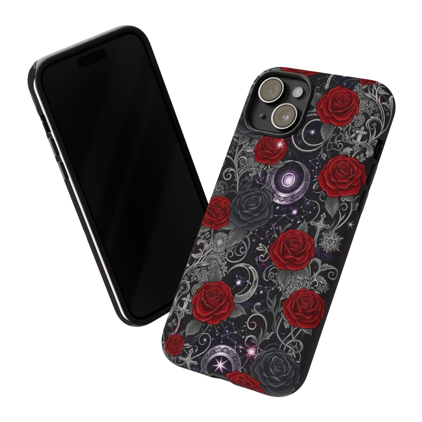 Dark Gothic Red Roses Matte Tough Phone Cases