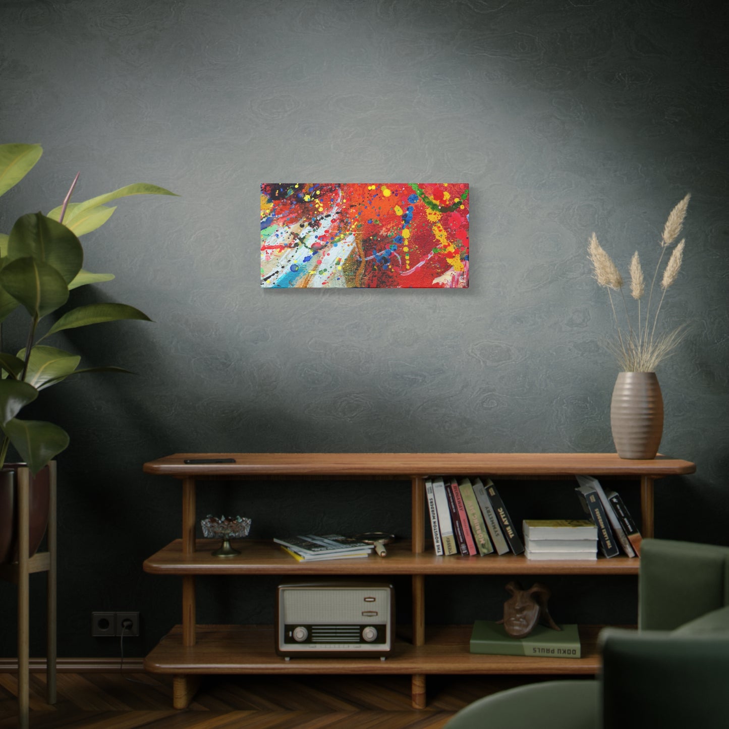 Spectrum in Motion – Abstract Chaos Canvas Print