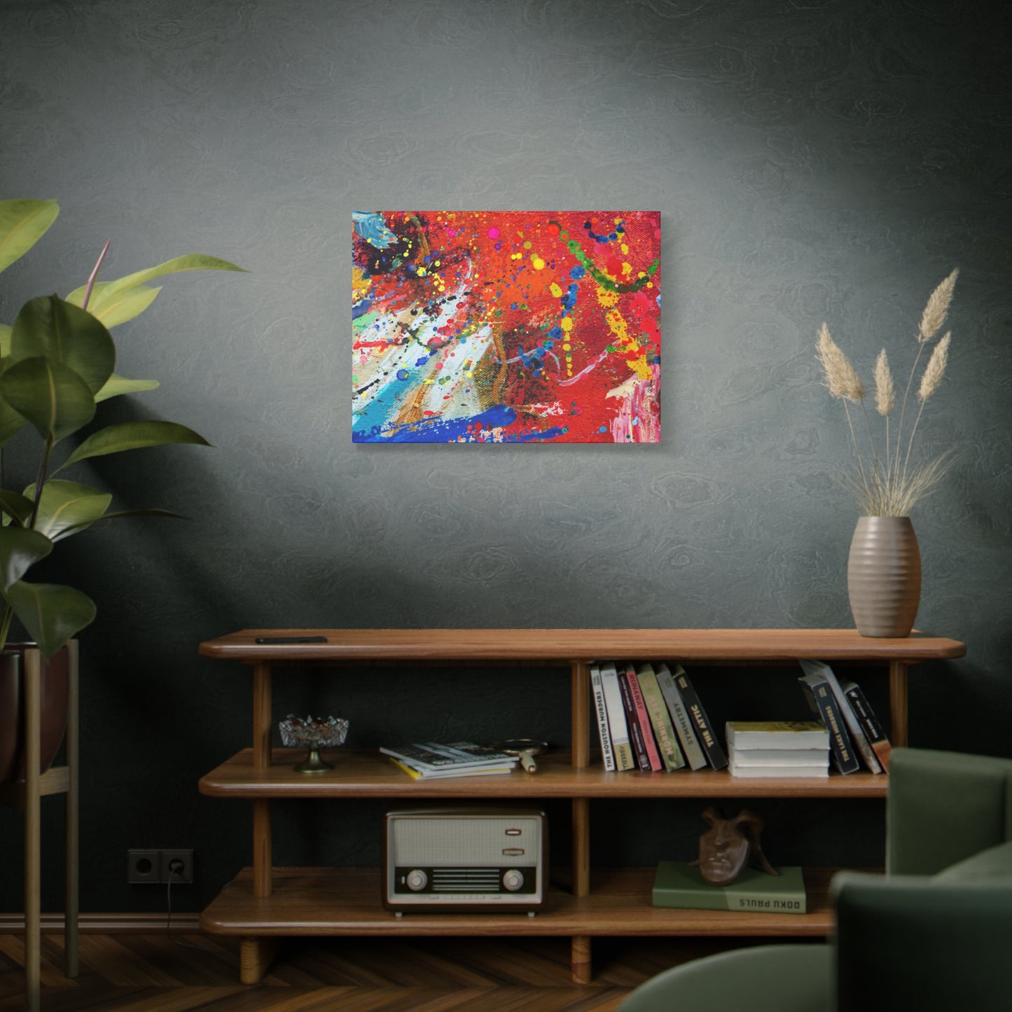 Spectrum in Motion – Abstract Chaos Canvas Print