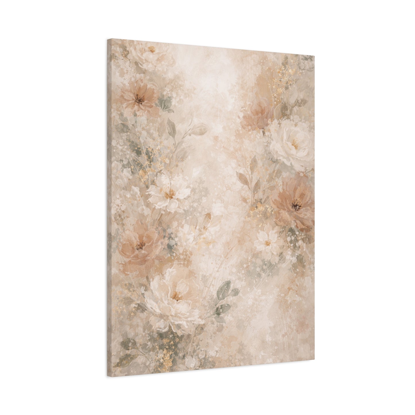 Neutral Vintage Floral Canvas Print — Matte Stretched Wall Art - Paragon Prints