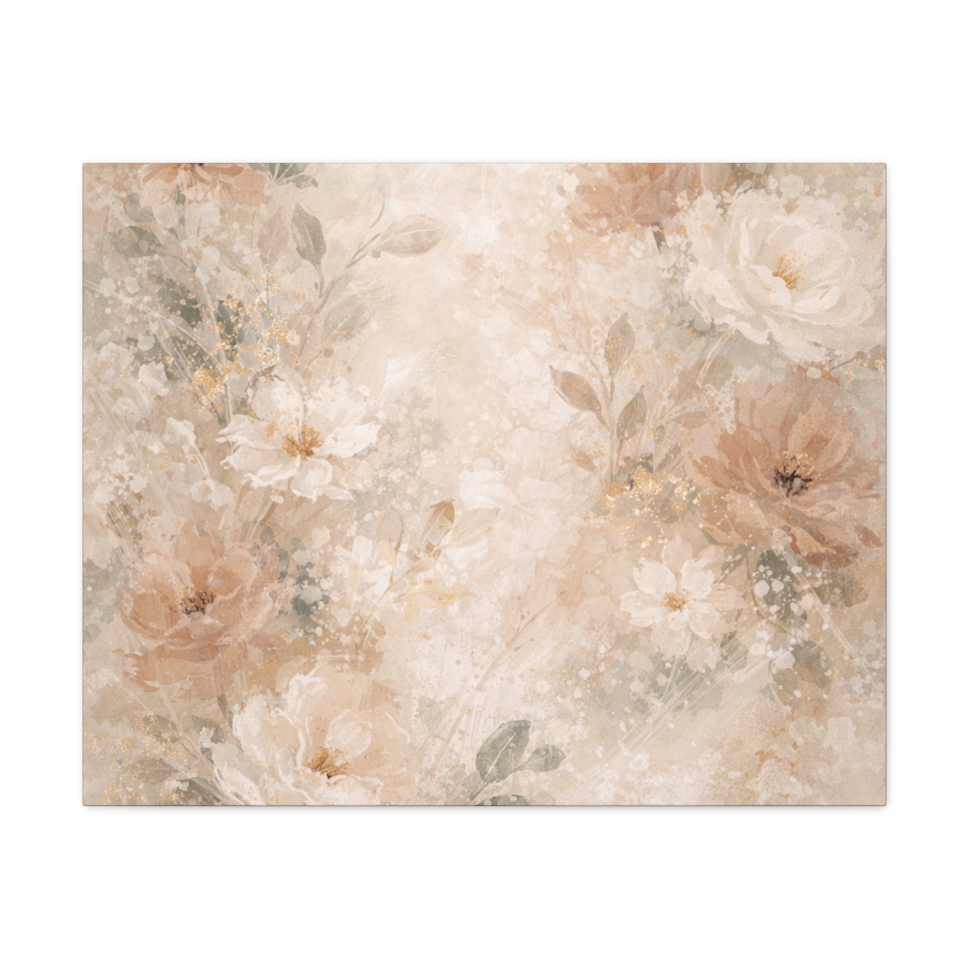 Neutral Vintage Floral Canvas Print — Matte Stretched Wall Art - Paragon Prints