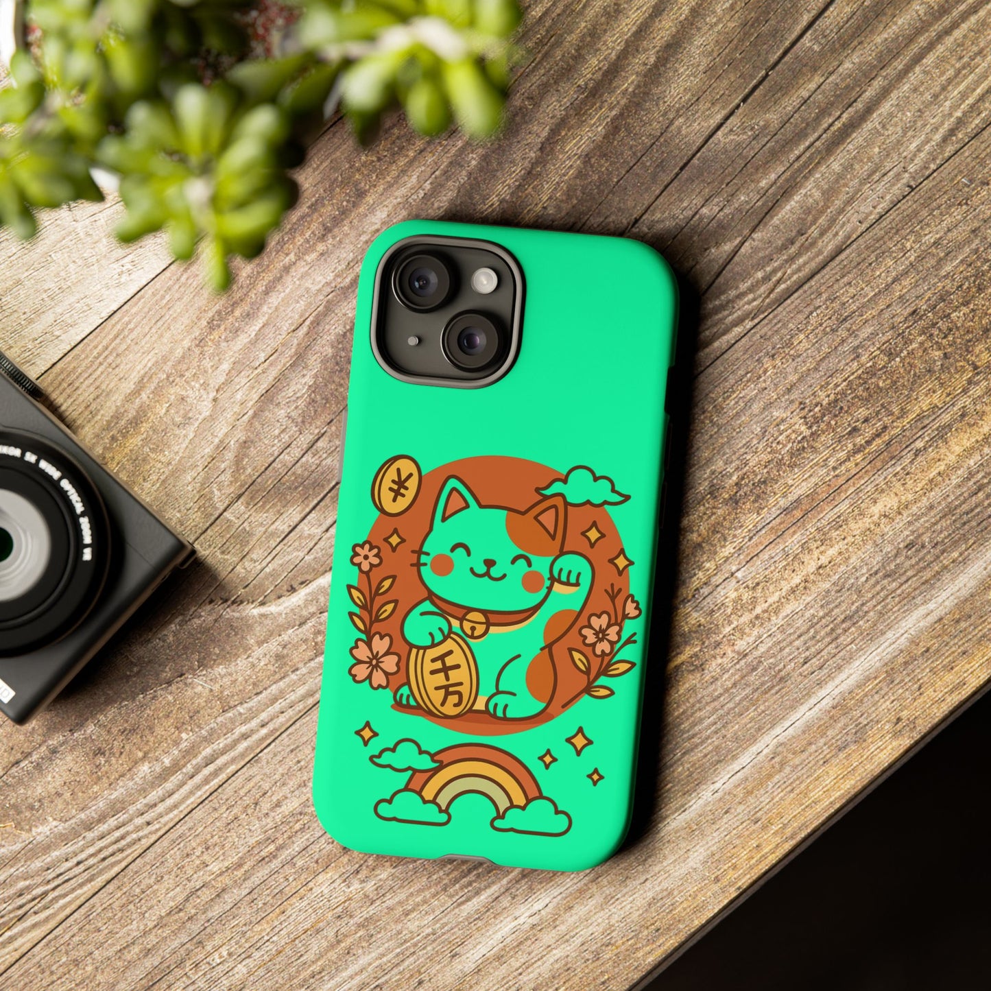 Japanese Kawaii Lucky Cat Protective Phone Case