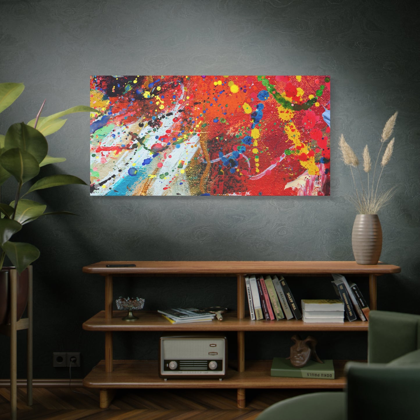 Spectrum in Motion – Abstract Chaos Canvas Print