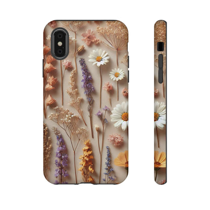 Pressed Flower Garden Phone Case – Vintage Botanical Aesthetic