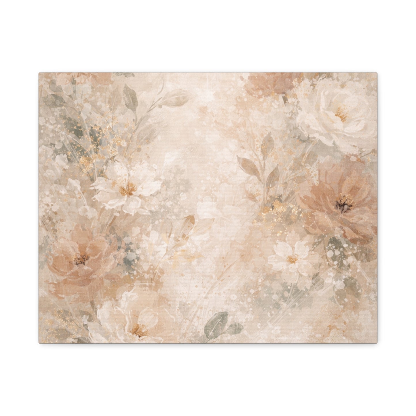 Neutral Vintage Floral Canvas Print — Matte Stretched Wall Art - Paragon Prints