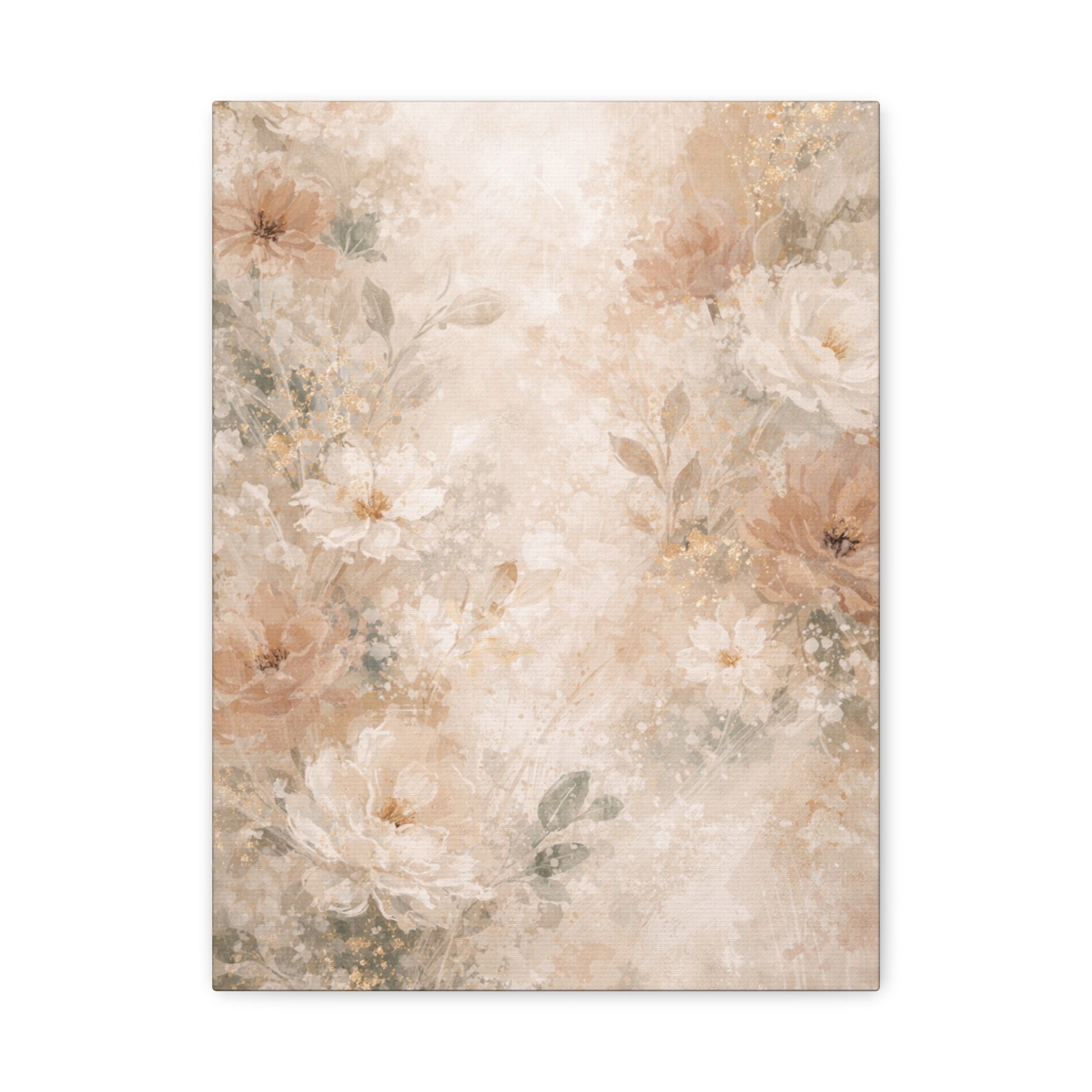 Neutral Vintage Floral Canvas Print — Matte Stretched Wall Art - Paragon Prints