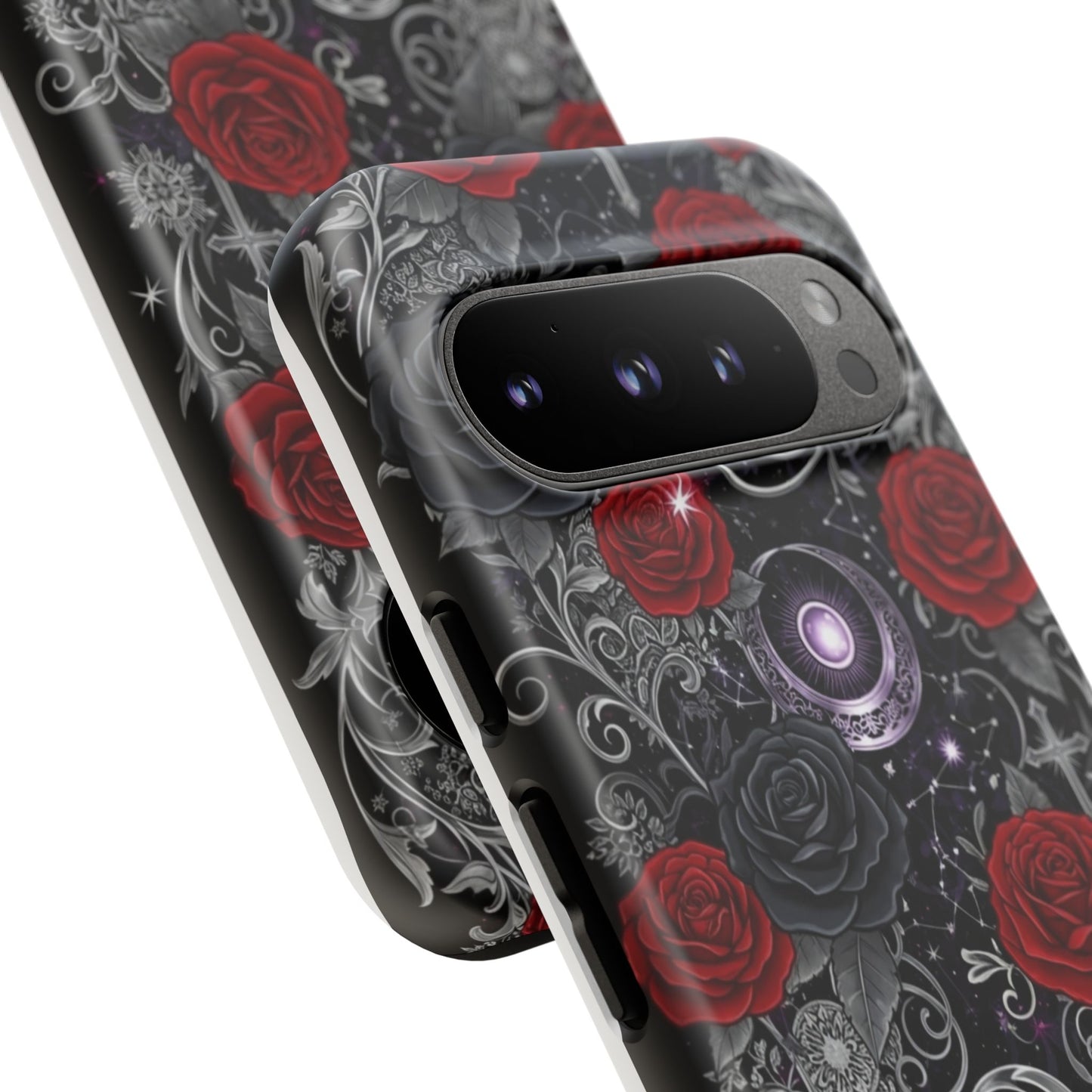 Dark Gothic Red Roses Matte Tough Phone Cases