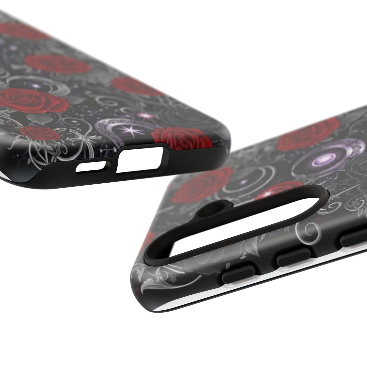 Dark Gothic Red Roses Matte Tough Phone Cases