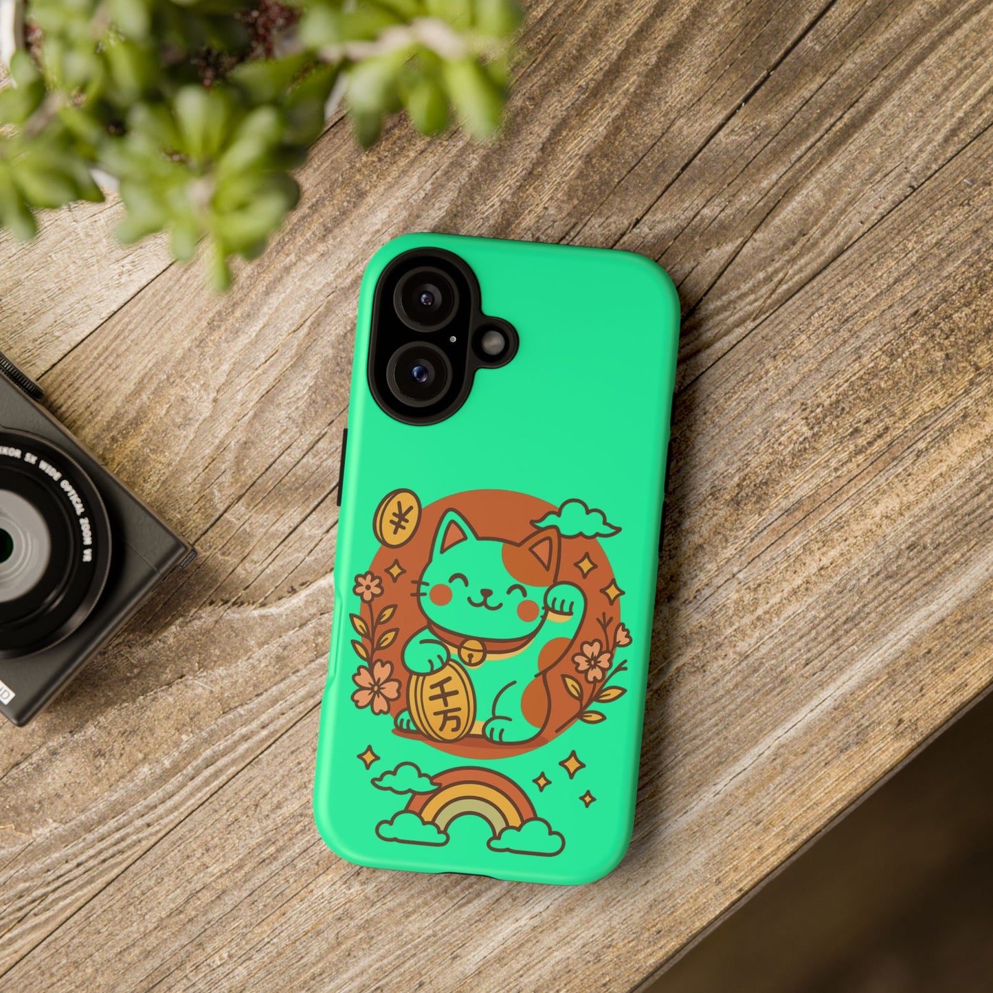 Japanese Kawaii Lucky Cat Protective Phone Case
