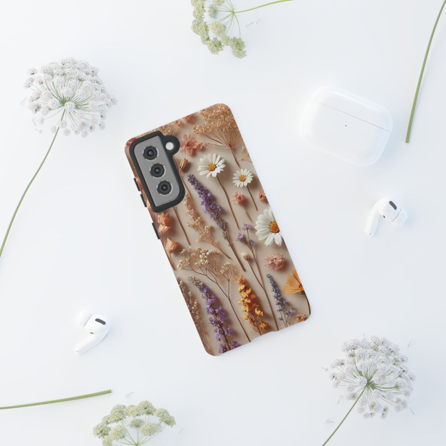 Pressed Flower Garden Phone Case – Vintage Botanical Aesthetic