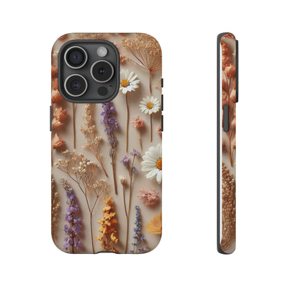 Pressed Flower Garden Phone Case – Vintage Botanical Aesthetic
