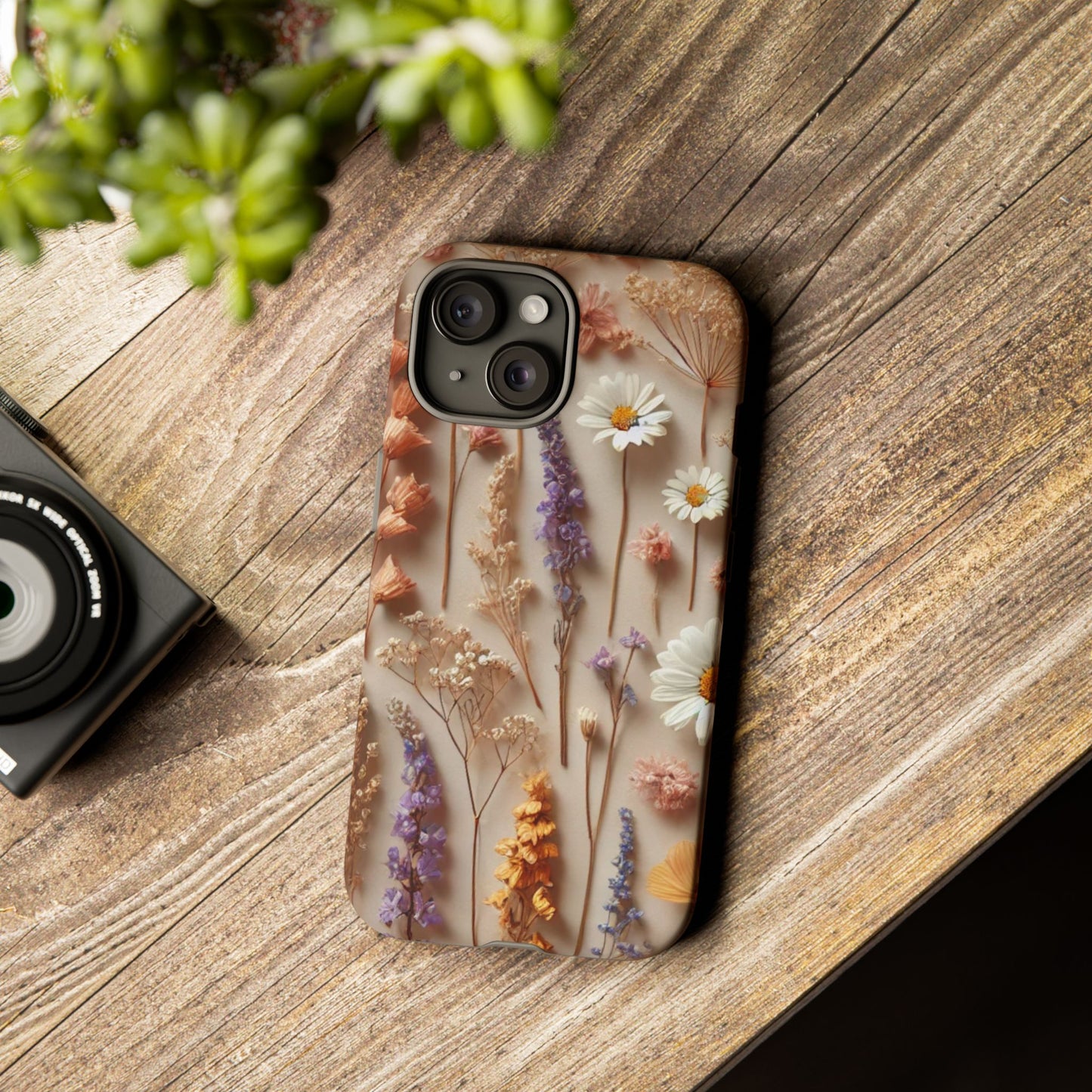 Pressed Flower Garden Phone Case – Vintage Botanical Aesthetic