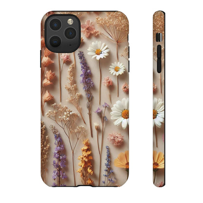 Pressed Flower Garden Phone Case – Vintage Botanical Aesthetic