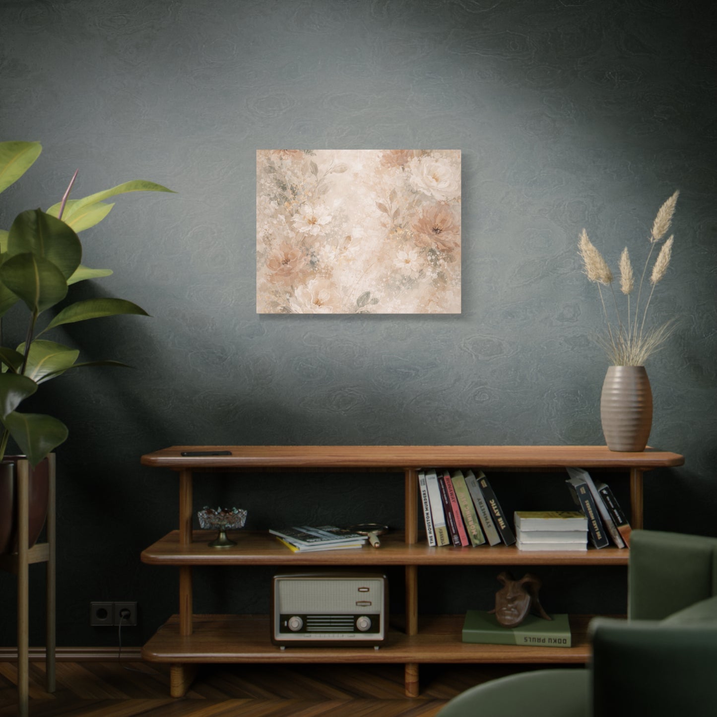 Neutral Vintage Floral Canvas Print — Matte Stretched Wall Art - Paragon Prints