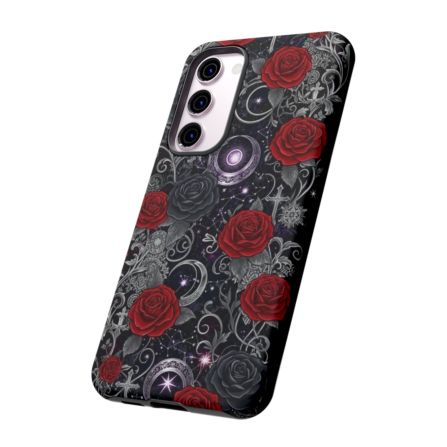 Dark Gothic Red Roses Matte Tough Phone Cases