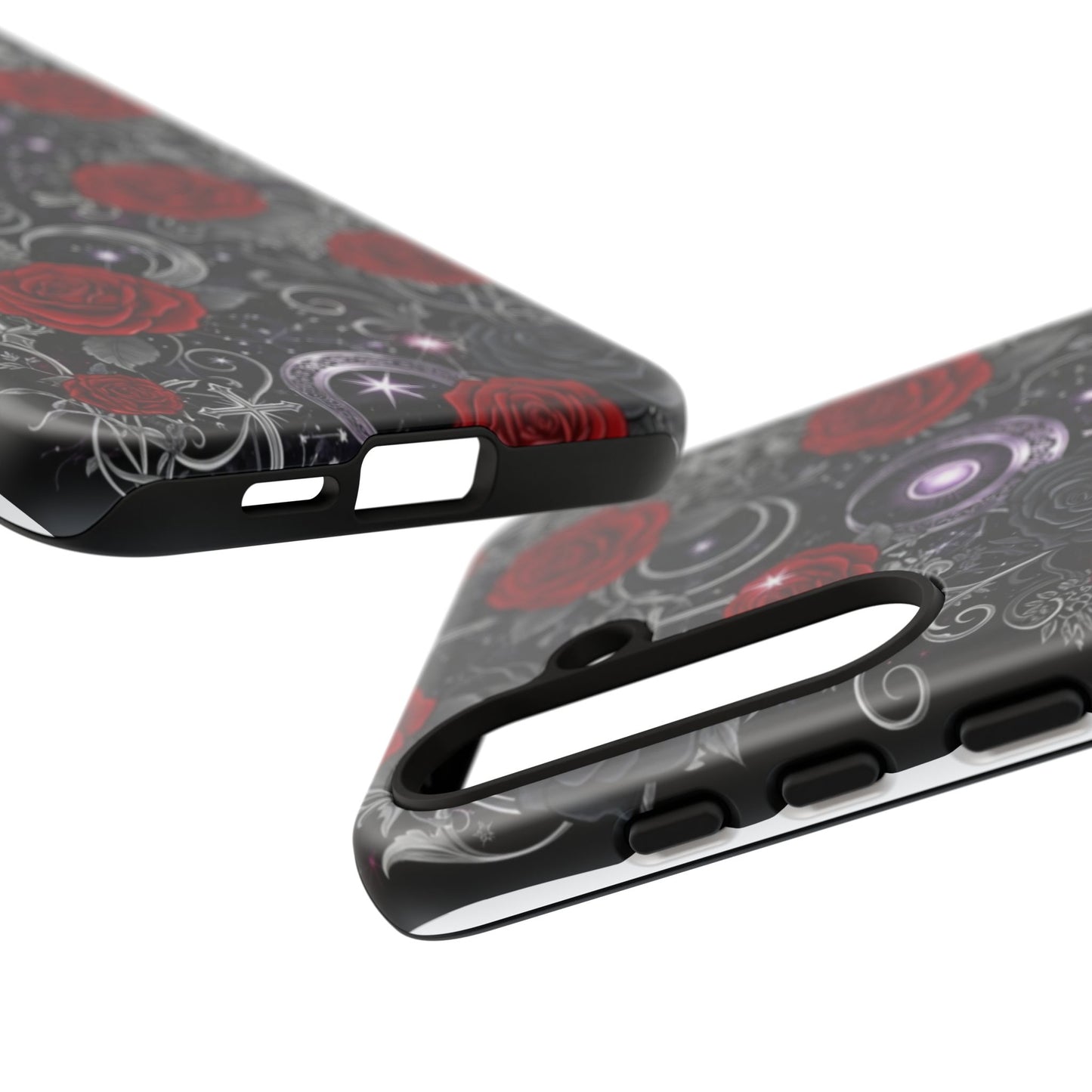 Dark Gothic Red Roses Matte Tough Phone Cases