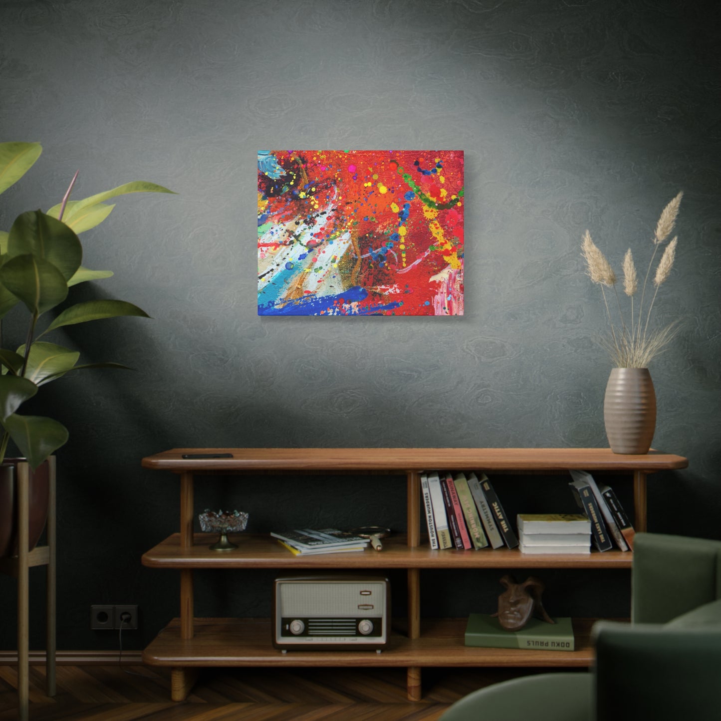 Spectrum in Motion – Abstract Chaos Canvas Print