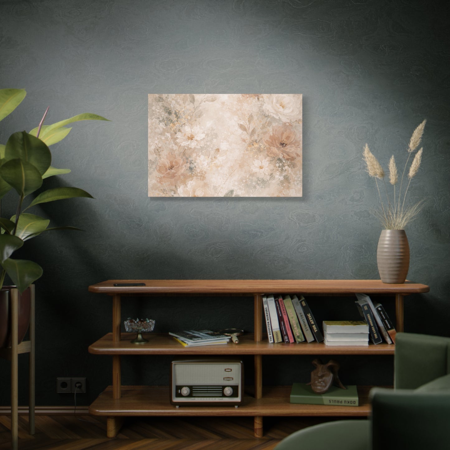 Neutral Vintage Floral Canvas Print — Matte Stretched Wall Art - Paragon Prints