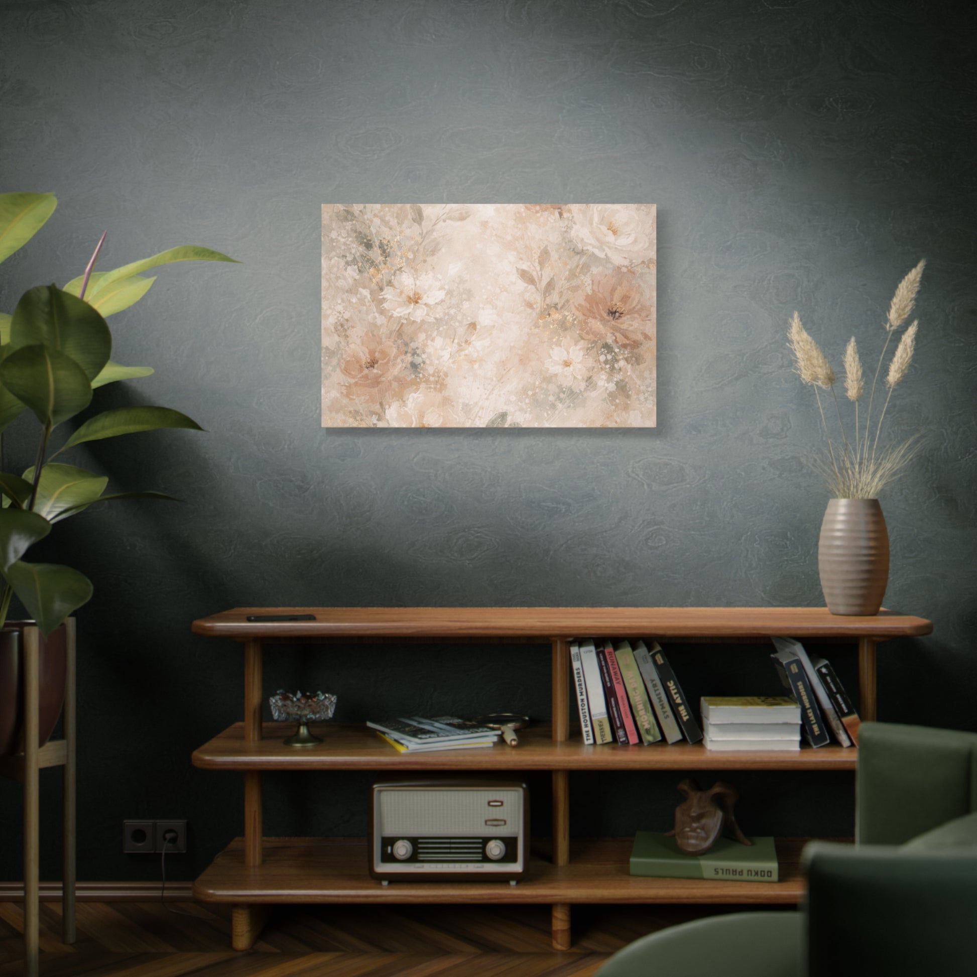 Neutral Vintage Floral Canvas Print — Matte Stretched Wall Art - Paragon Prints