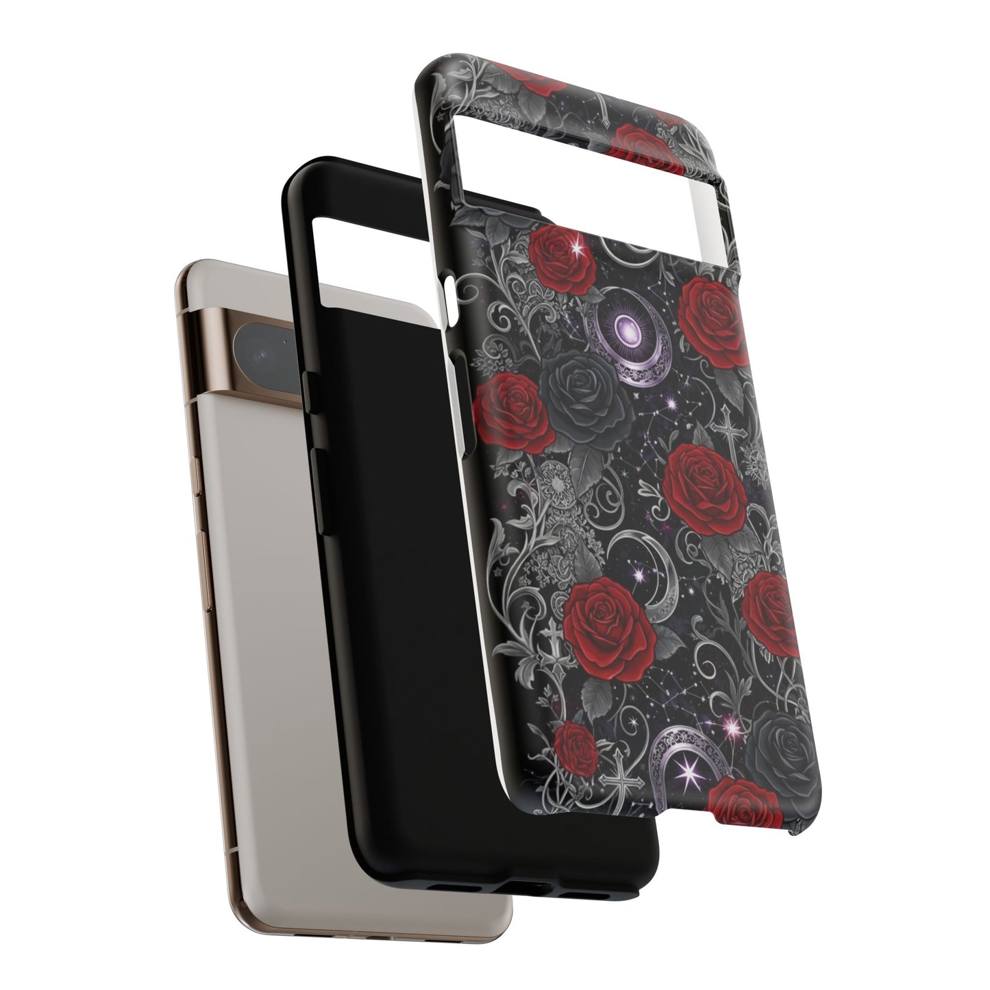 Dark Gothic Red Roses Matte Tough Phone Cases