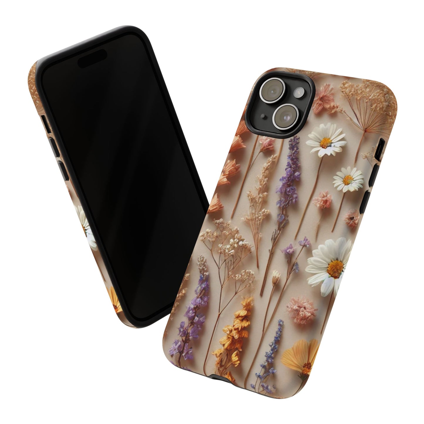 Pressed Flower Garden Phone Case – Vintage Botanical Aesthetic