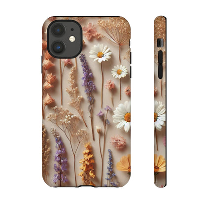 Pressed Flower Garden Phone Case – Vintage Botanical Aesthetic