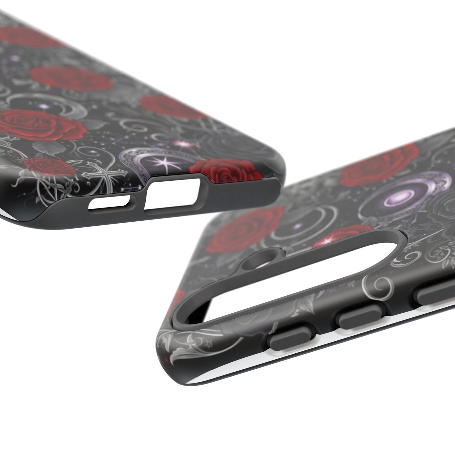Dark Gothic Red Roses Matte Tough Phone Cases