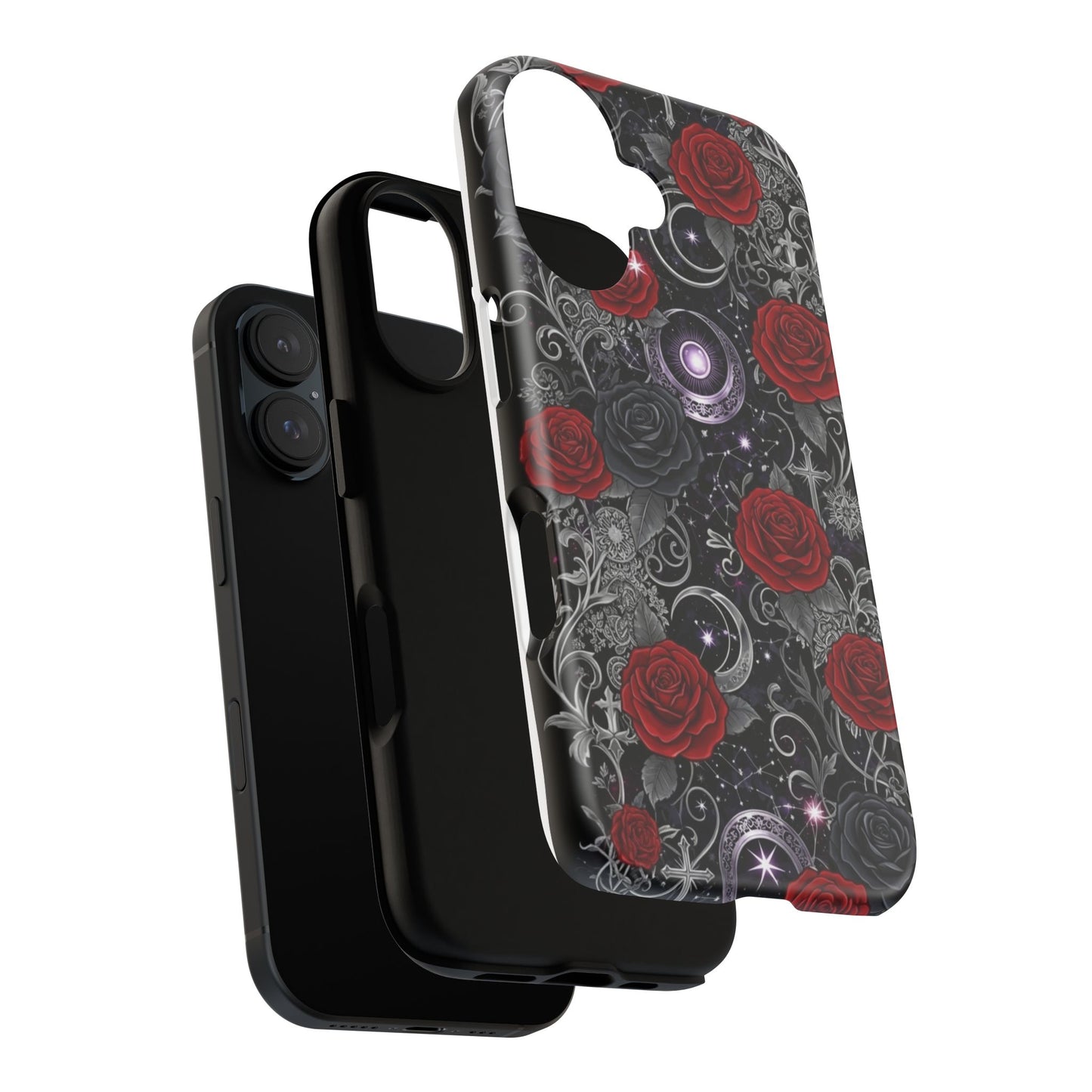 Dark Gothic Red Roses Matte Tough Phone Cases