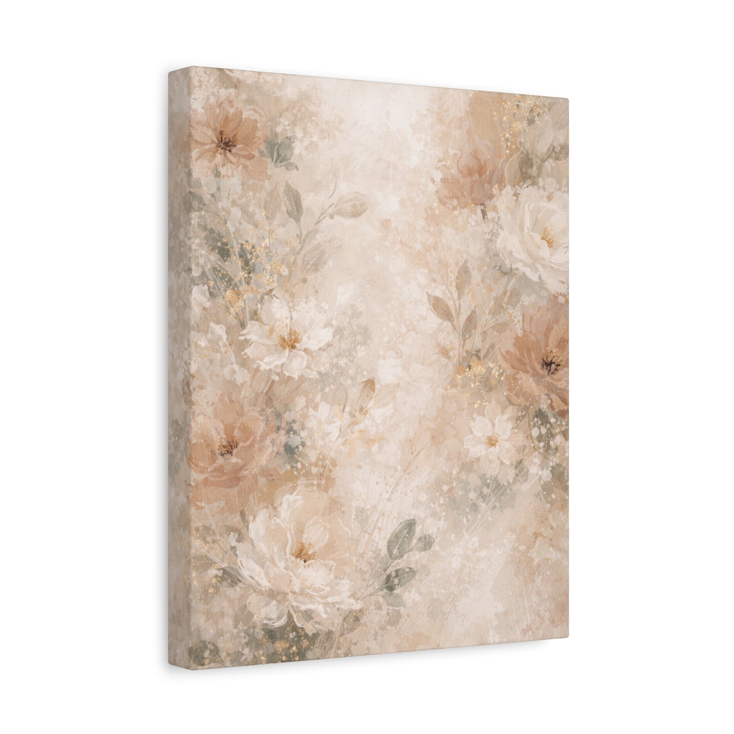 Neutral Vintage Floral Canvas Print — Matte Stretched Wall Art - Paragon Prints