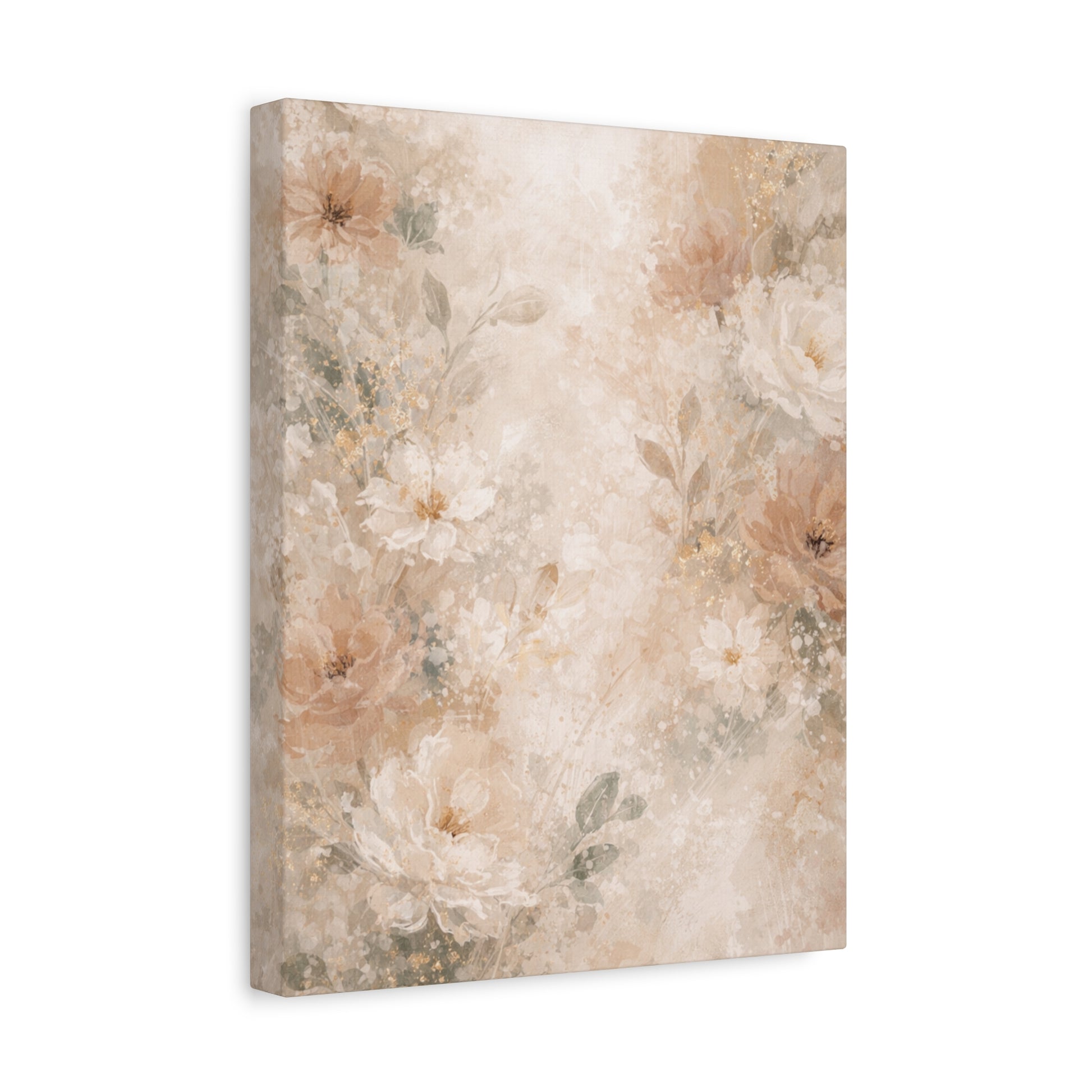 Neutral Vintage Floral Canvas Print — Matte Stretched Wall Art - Paragon Prints