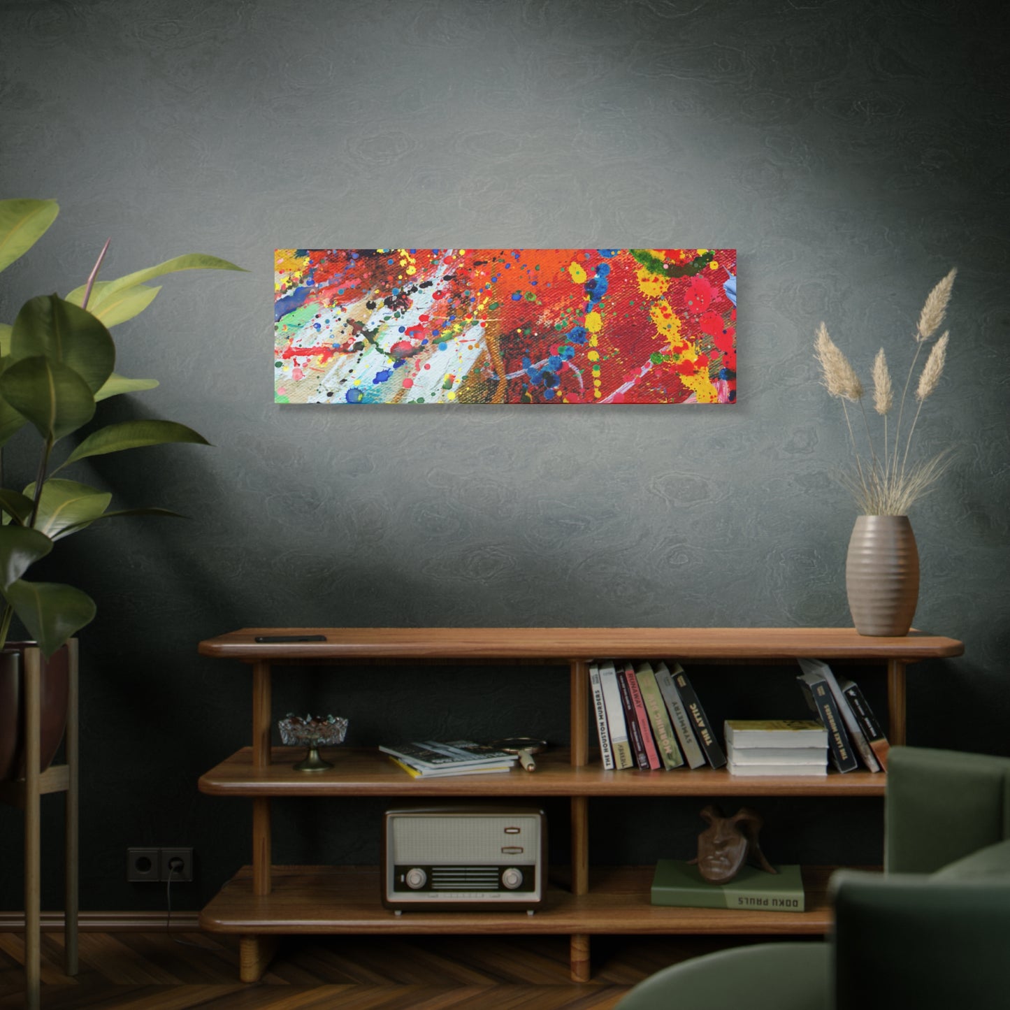 Spectrum in Motion – Abstract Chaos Canvas Print