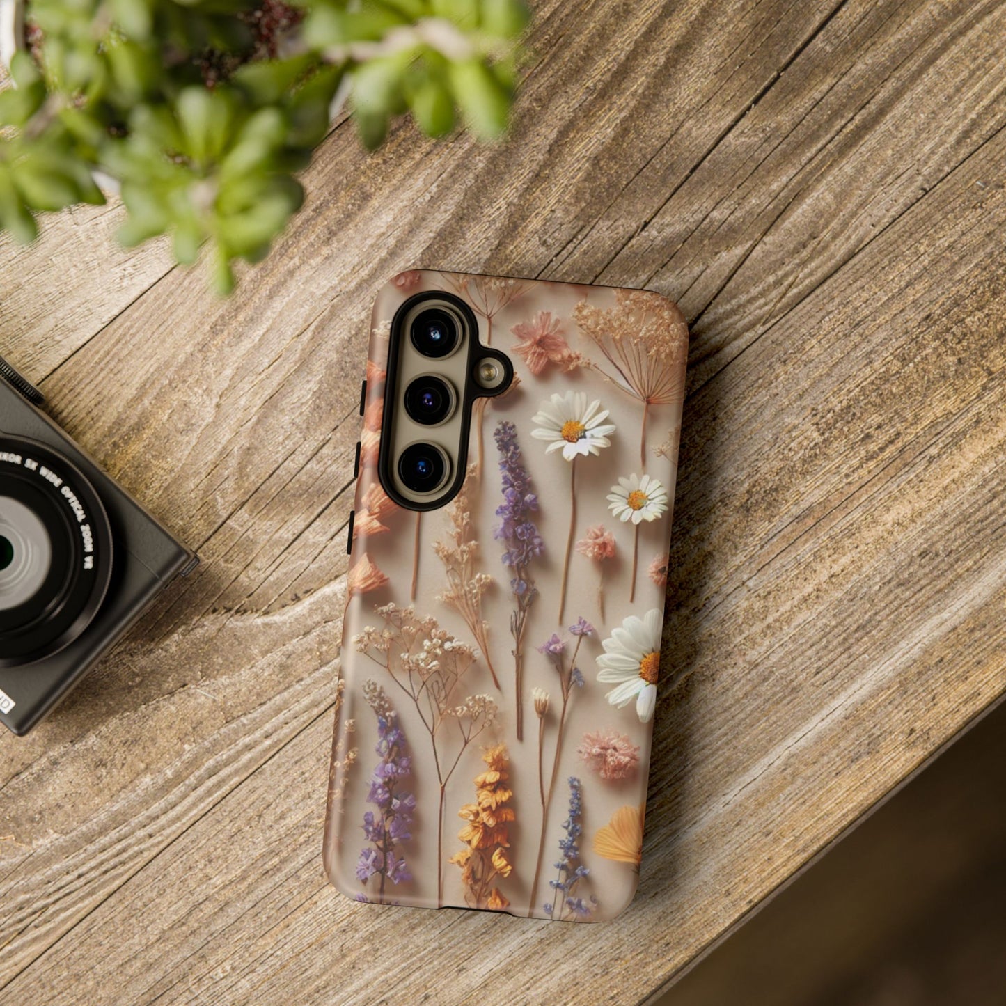 Pressed Flower Garden Phone Case – Vintage Botanical Aesthetic