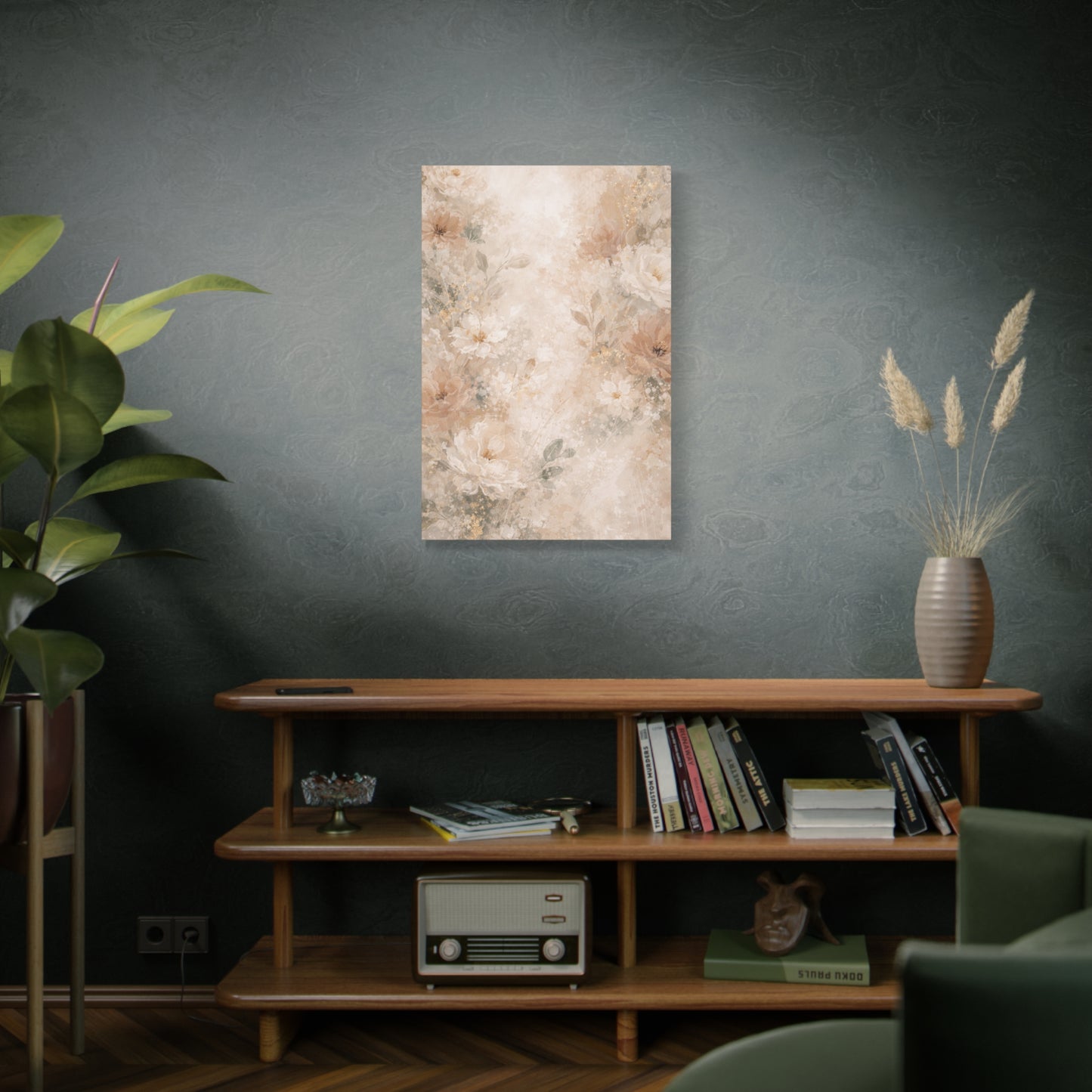 Neutral Vintage Floral Canvas Print — Matte Stretched Wall Art - Paragon Prints