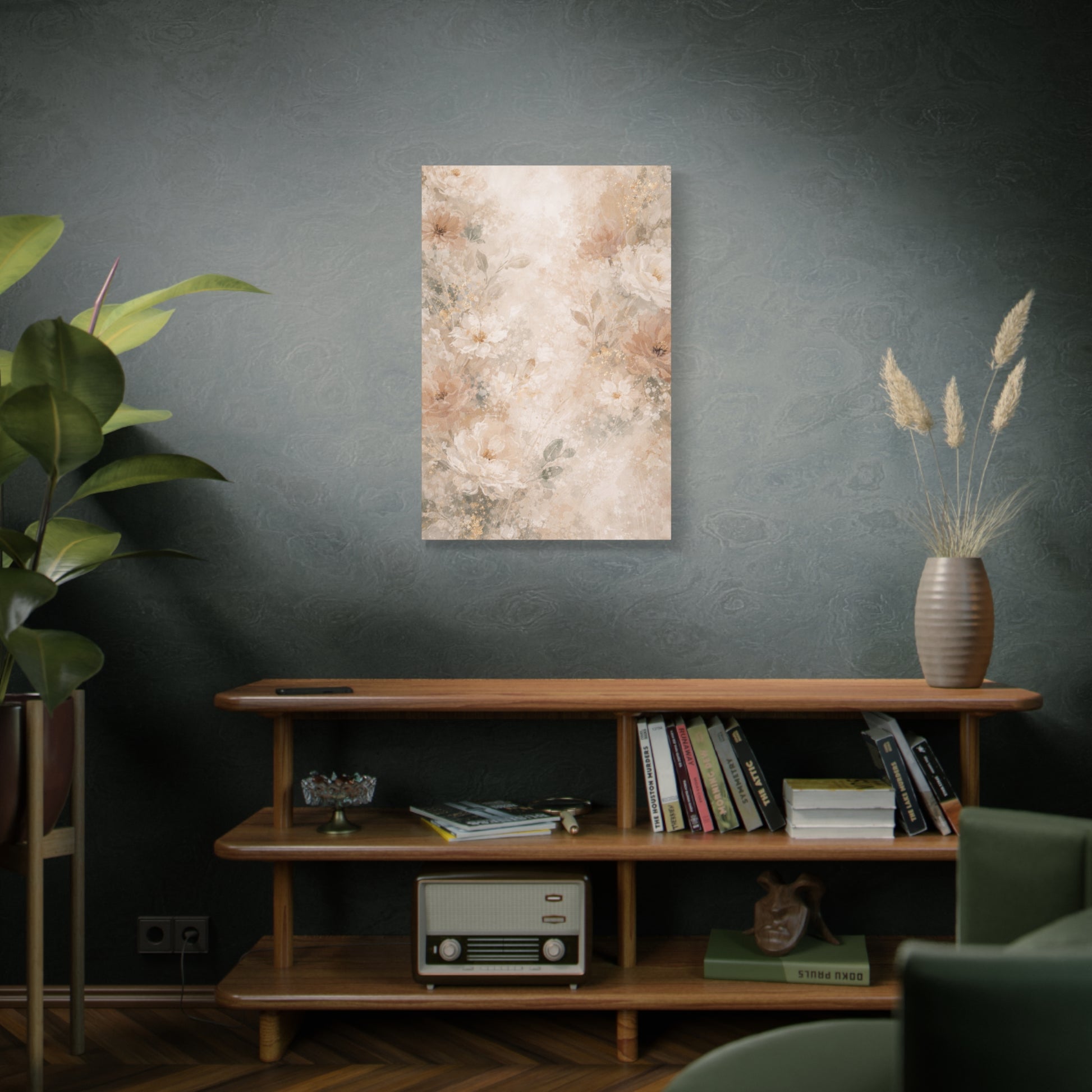 Neutral Vintage Floral Canvas Print — Matte Stretched Wall Art - Paragon Prints