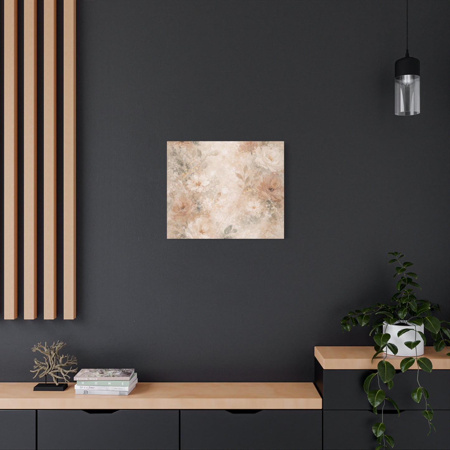 Neutral Vintage Floral Canvas Print — Matte Stretched Wall Art - Paragon Prints