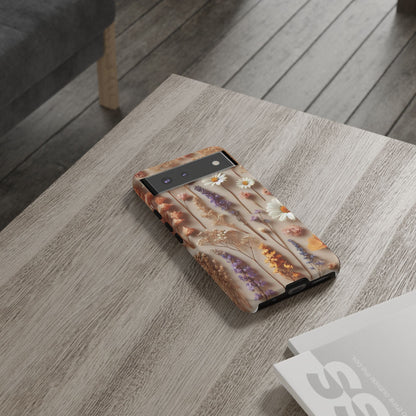 Pressed Flower Garden Phone Case – Vintage Botanical Aesthetic