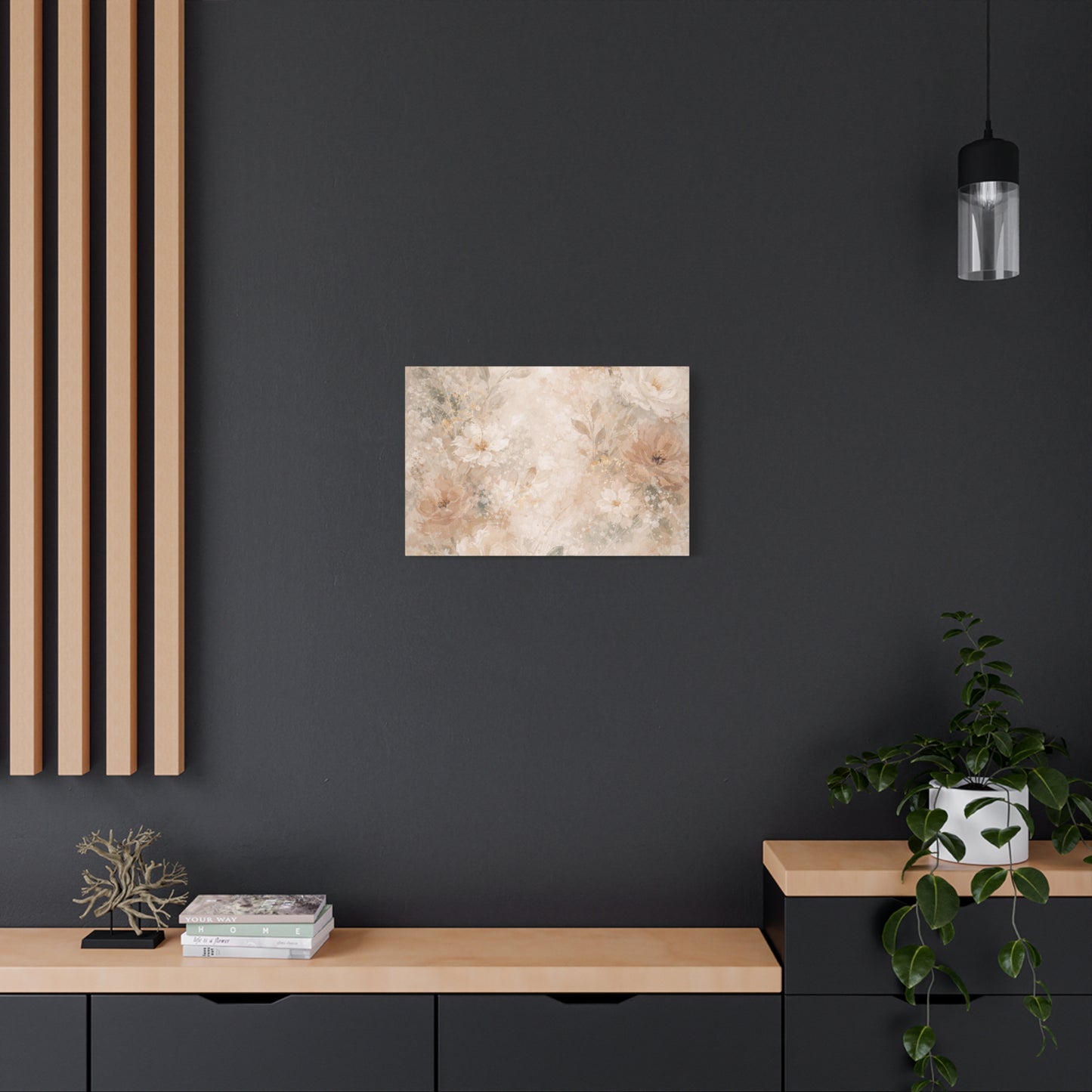 Neutral Vintage Floral Canvas Print — Matte Stretched Wall Art - Paragon Prints