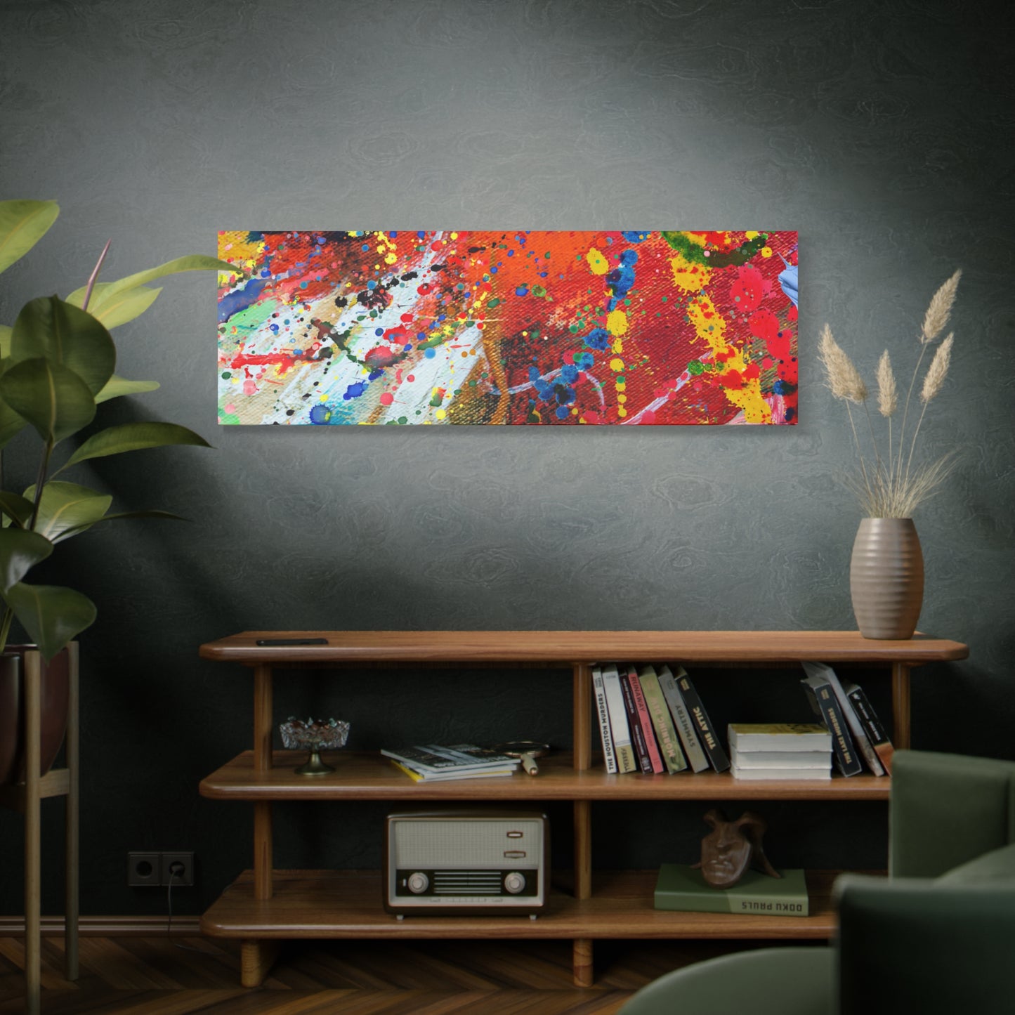 Spectrum in Motion – Abstract Chaos Canvas Print