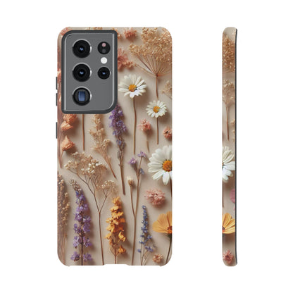 Pressed Flower Garden Phone Case – Vintage Botanical Aesthetic