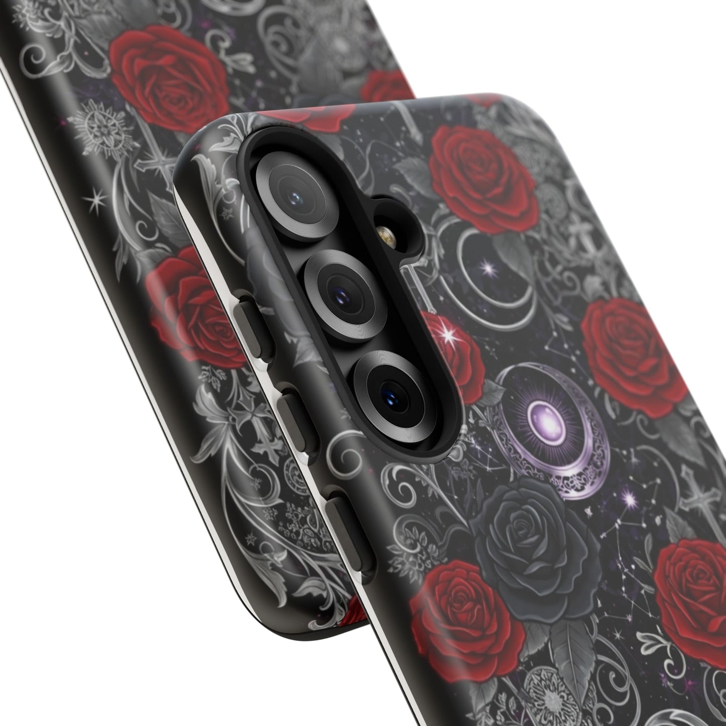 Dark Gothic Red Roses Matte Tough Phone Cases