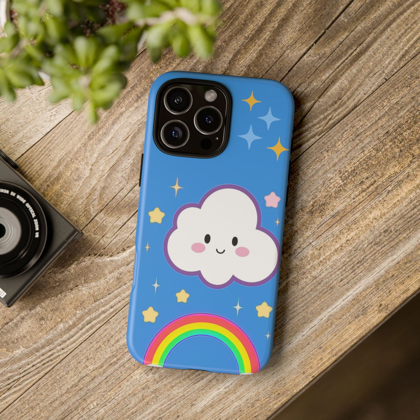 Cute Cloud & Rainbow Phone Case - Tough & Adorable Cover for Kids and Adults