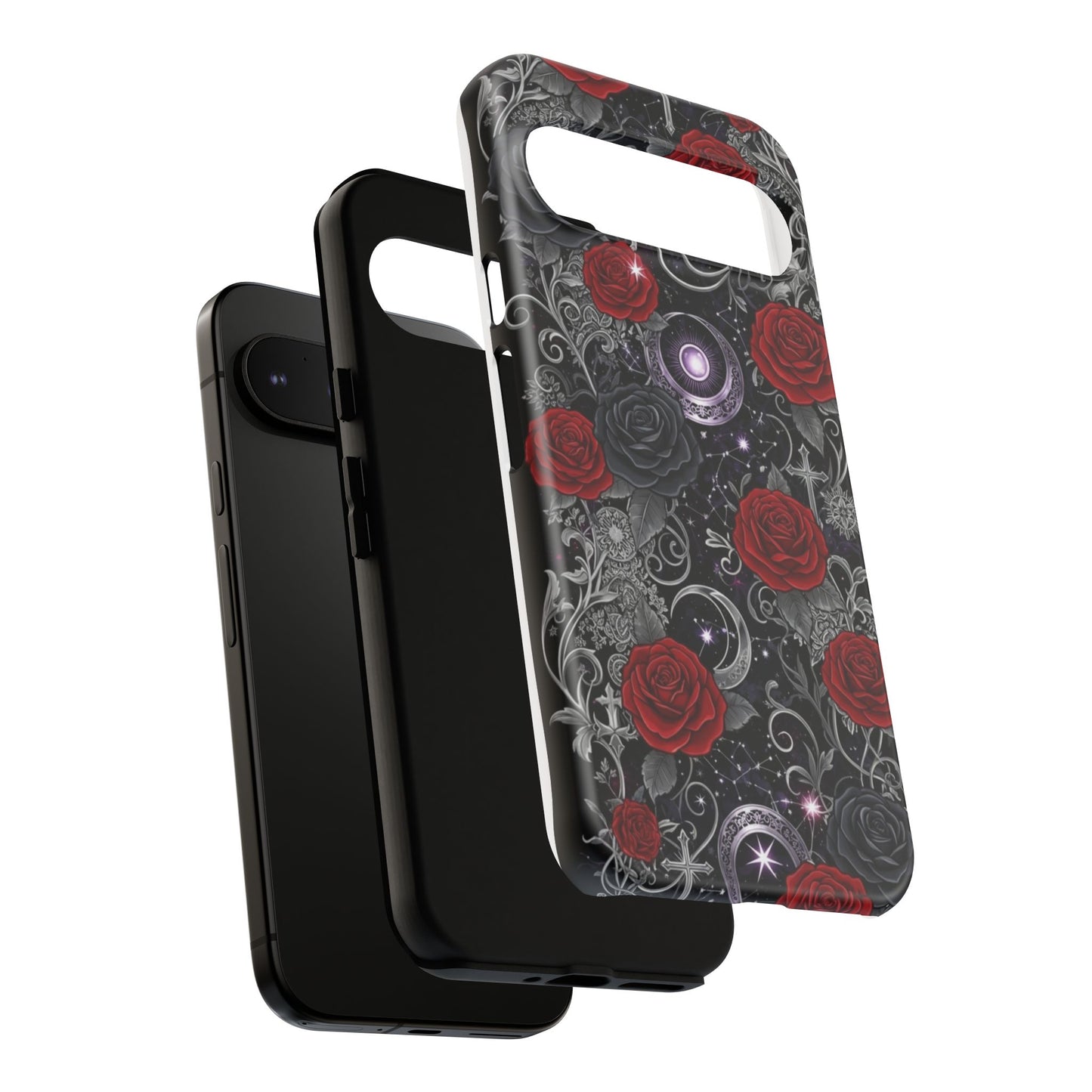 Dark Gothic Red Roses Matte Tough Phone Cases