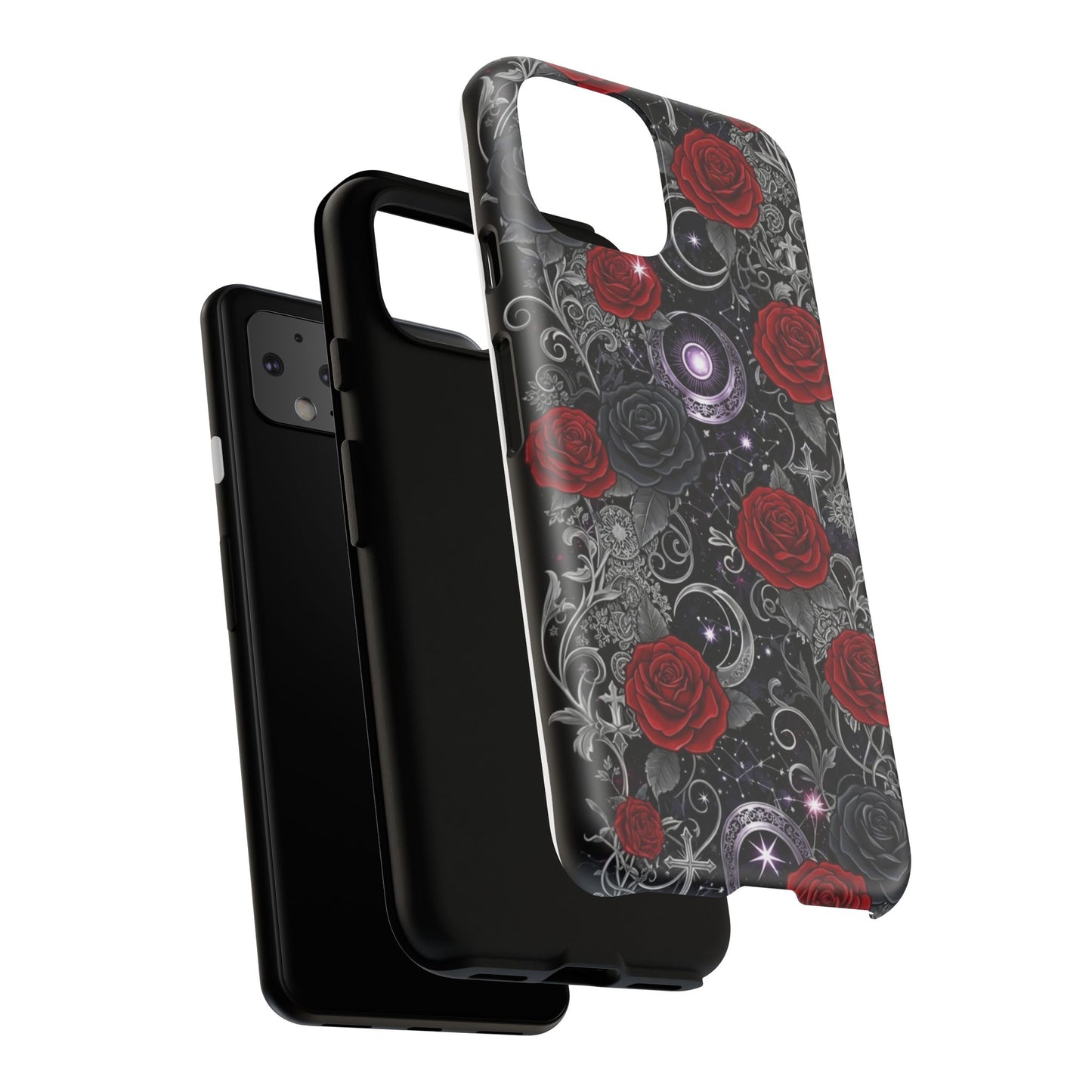 Dark Gothic Red Roses Matte Tough Phone Cases